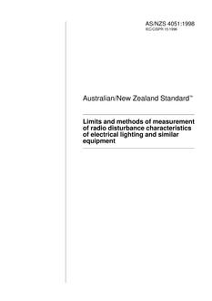 AS/NZS 4051:1998 PDF