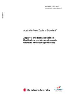 AS/NZS 3190:2002 PDF