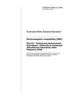 AS/NZS 61000.4.6:1999 PDF