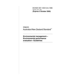 AS/NZS ISO 14031(INT):1998 PDF