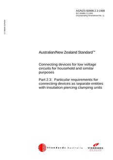 AS/NZS 60998.2.3:1998 PDF