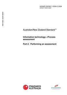 AS/NZS ISO/IEC 15504.2:2004 PDF