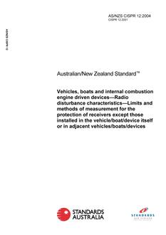 AS/NZS CISPR 12:2004 PDF