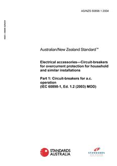 AS/NZS 60898.1 PDF