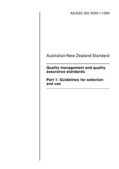 AS/NZS ISO 9000.1:1994 PDF