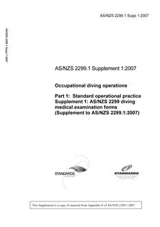 AS/NZS 2299.1 SUPP 1:2007 PDF