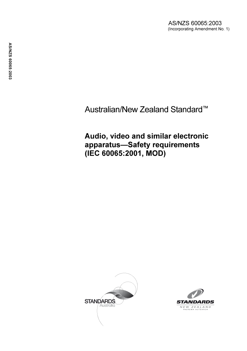 AS/NZS 60065:2003 PDF