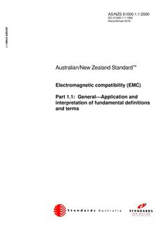 AS/NZS 61000.1.1 PDF