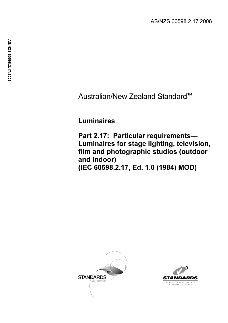 AS/NZS 60598.2.17:2006 PDF