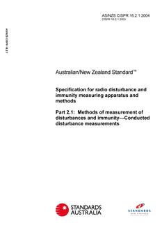 AS/NZS CISPR 16.2.1:2004 PDF