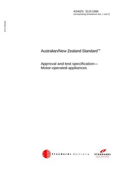 AS/NZS 3115:1996 PDF