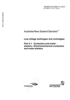 AS/NZS IEC 60947.4.1 PDF