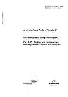 AS/NZS 61000.4.27:2006 PDF