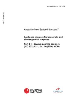 AS/NZS 60320.2.1 PDF