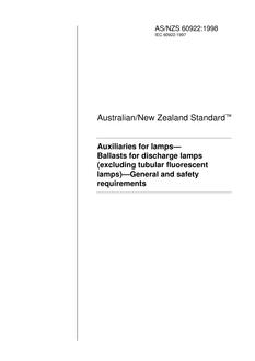 AS/NZS 60922:1998 PDF