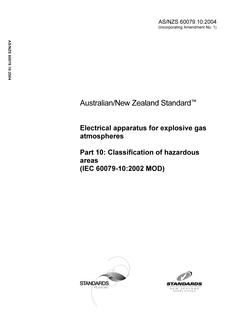 AS/NZS 60079.10:2004 PDF