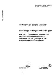 AS/NZS IEC 60947.5.4 PDF