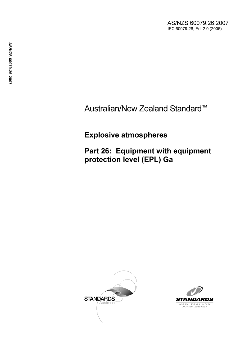 AS/NZS 60079.26:2007 PDF