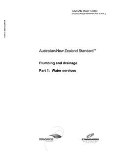 AS/NZS 3500.1:2003 PDF