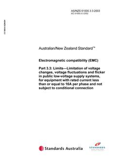 AS/NZS 61000.3.3:2003 PDF