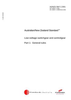 AS/NZS 3947.1:2001 PDF