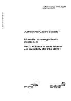 AS/NZS ISO/IEC 20000.3:2014 PDF