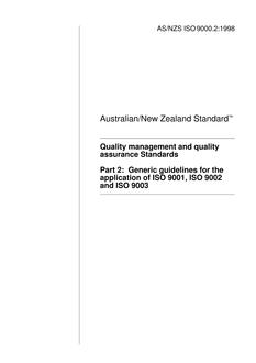 AS/NZS ISO 9000.2:1998 PDF