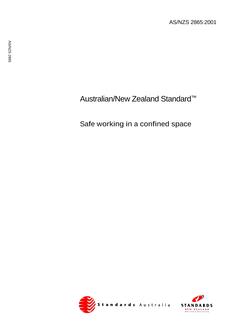 AS/NZS 2865:2001 PDF