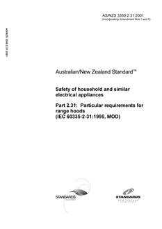 AS/NZS 3350.2.31:2001 PDF