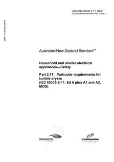 AS/NZS 60335.2.11:2002 PDF