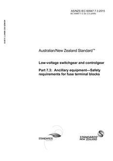 AS/NZS IEC 60947.7.3 PDF