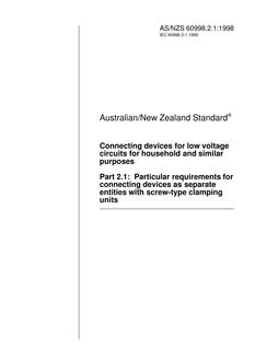 AS/NZS 60998.2.1:1998 PDF