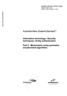 AS/NZS ISO/IEC 9798.2 PDF