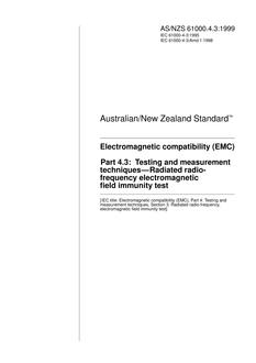 AS/NZS 61000.4.3:1999 PDF