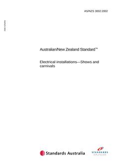 AS/NZS 3002:2002 PDF