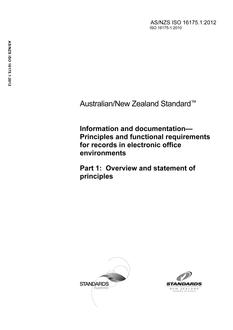 AS/NZS ISO 16175.1:2012 PDF