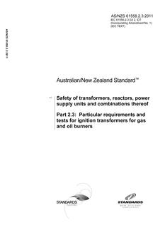 AS/NZS 61558.2.3 PDF