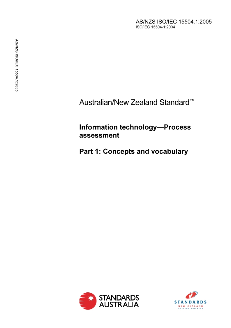 AS/NZS ISO/IEC 15504.1:2005 PDF