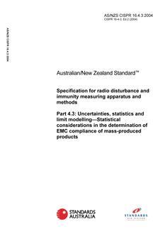 AS/NZS CISPR 16.4.3:2004 (2ND EDITION) PDF