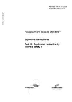 AS/NZS 60079.11:2006 PDF