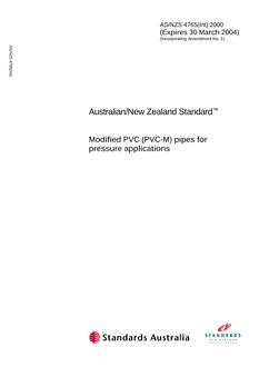 AS/NZS 4765(INT):2000 PDF