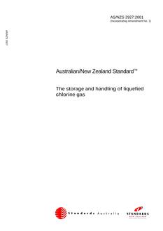 AS/NZS 2927:2001 PDF