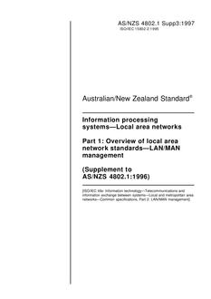 AS/NZS 4802.1 SUPP 3 PDF