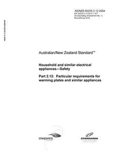 AS/NZS 60335.2.12:2004 PDF