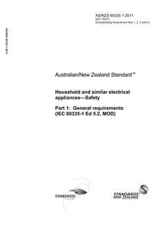 AS/NZS 60335.1:2011 PDF