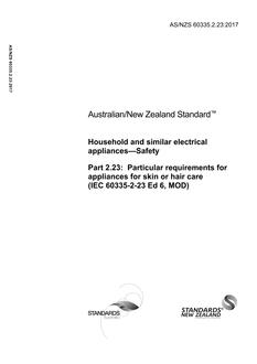 AS/NZS 60335.2.23 PDF