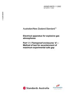 AS/NZS 60079.1.1:2002 PDF