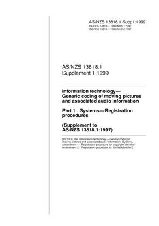 AS/NZS 13818.1 SUPP 1 PDF