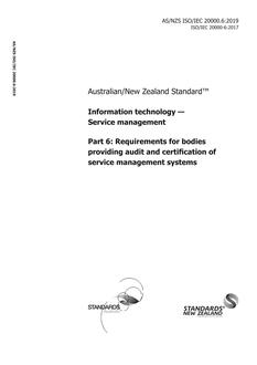 AS/NZS ISO/IEC 20000.6 PDF