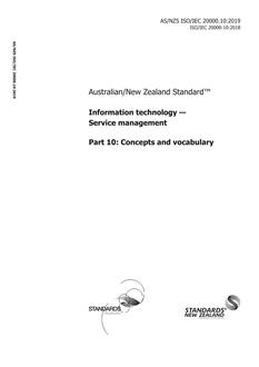 AS/NZS ISO/IEC 20000.10 PDF